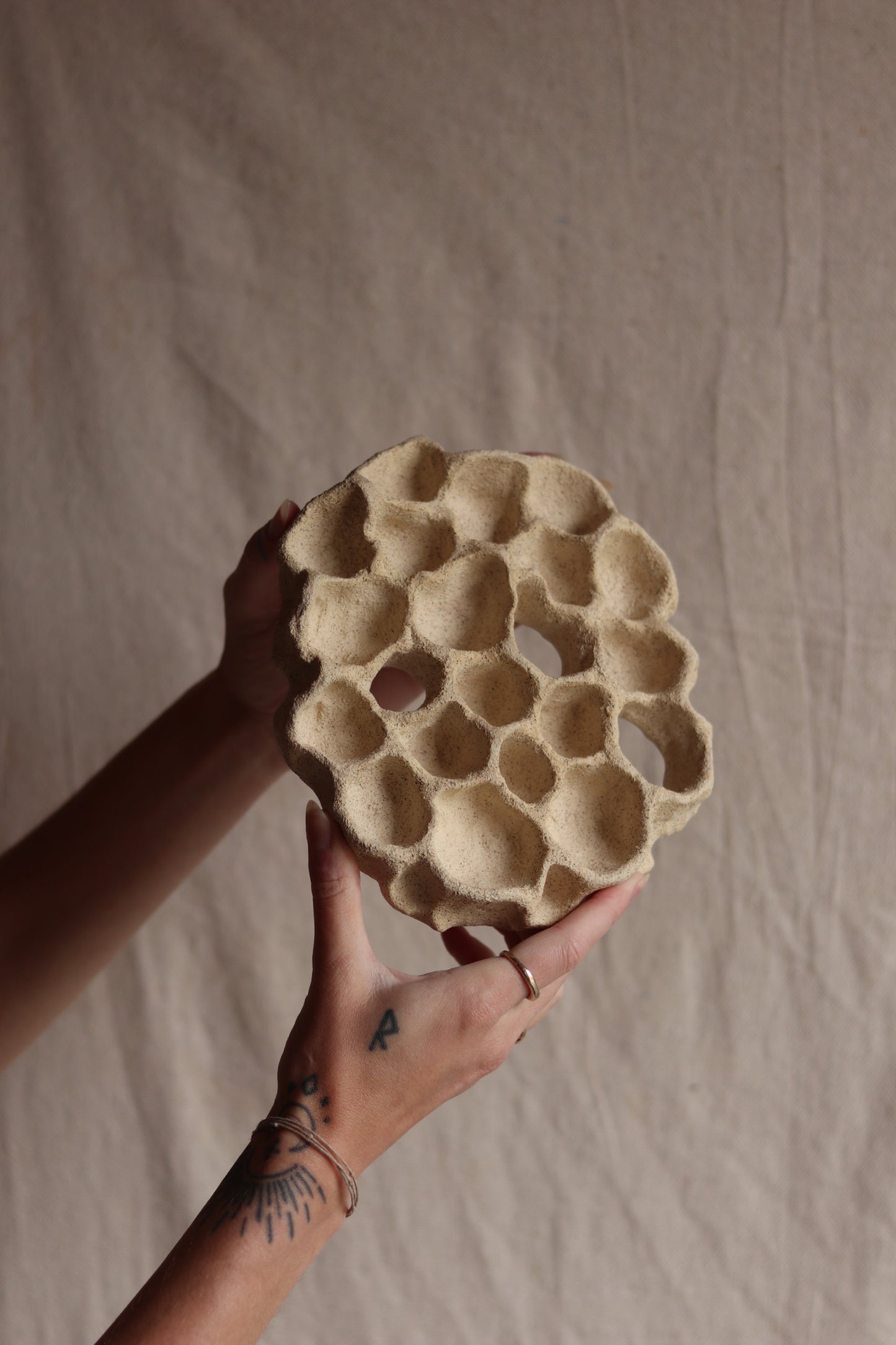 7" Gathered Earth Sculptural Wall Art