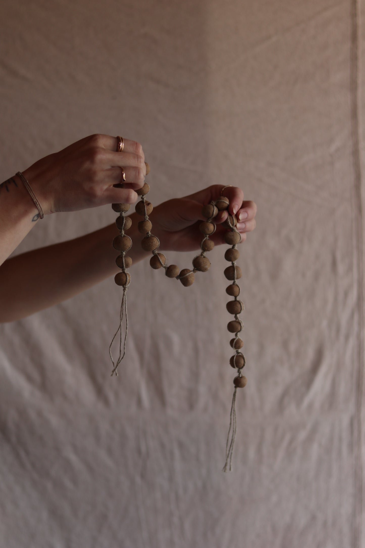 34" Gathered Earth Ancient Bead Strand