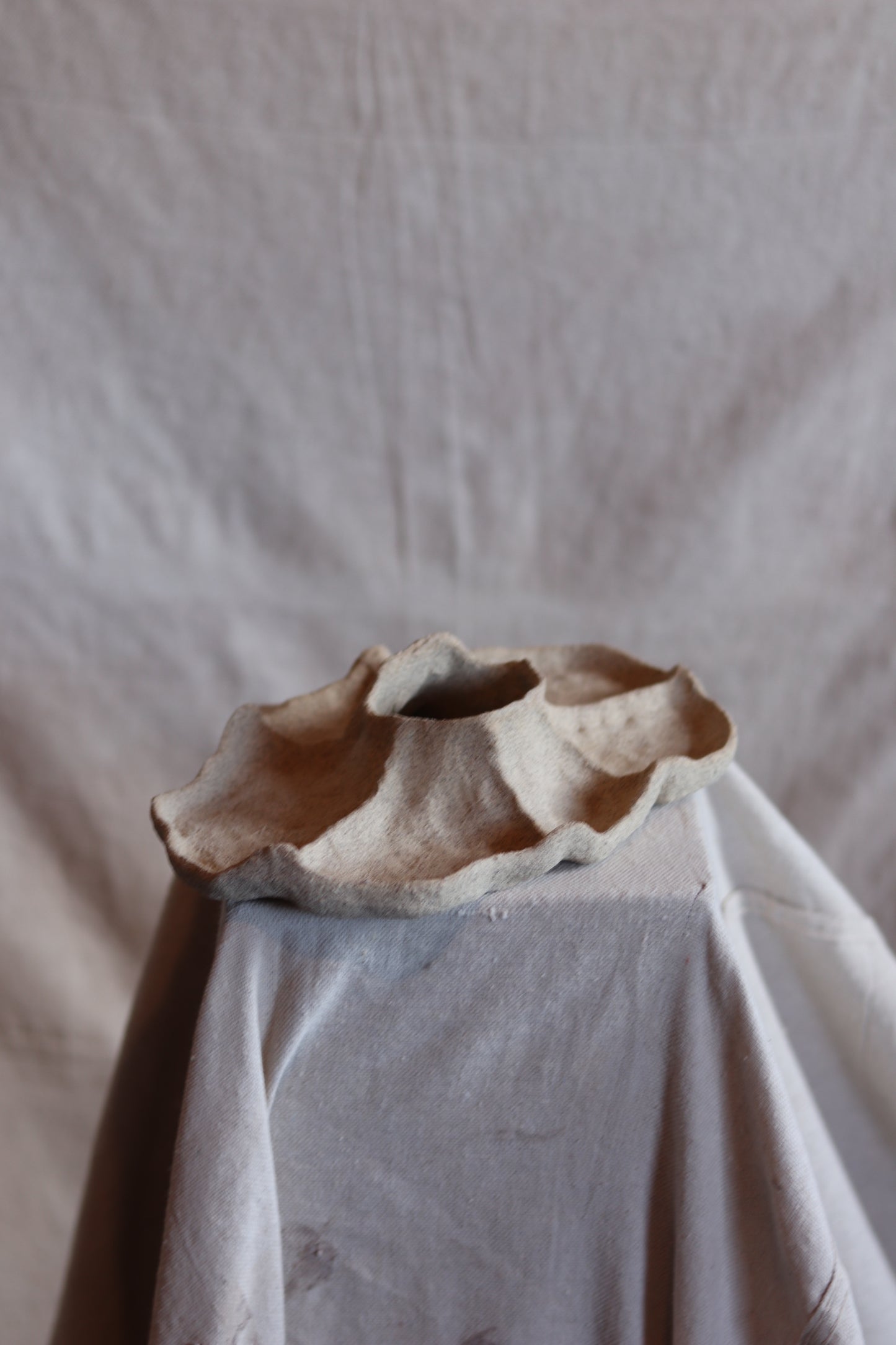 10" Gathered Earth Sculptural Dish