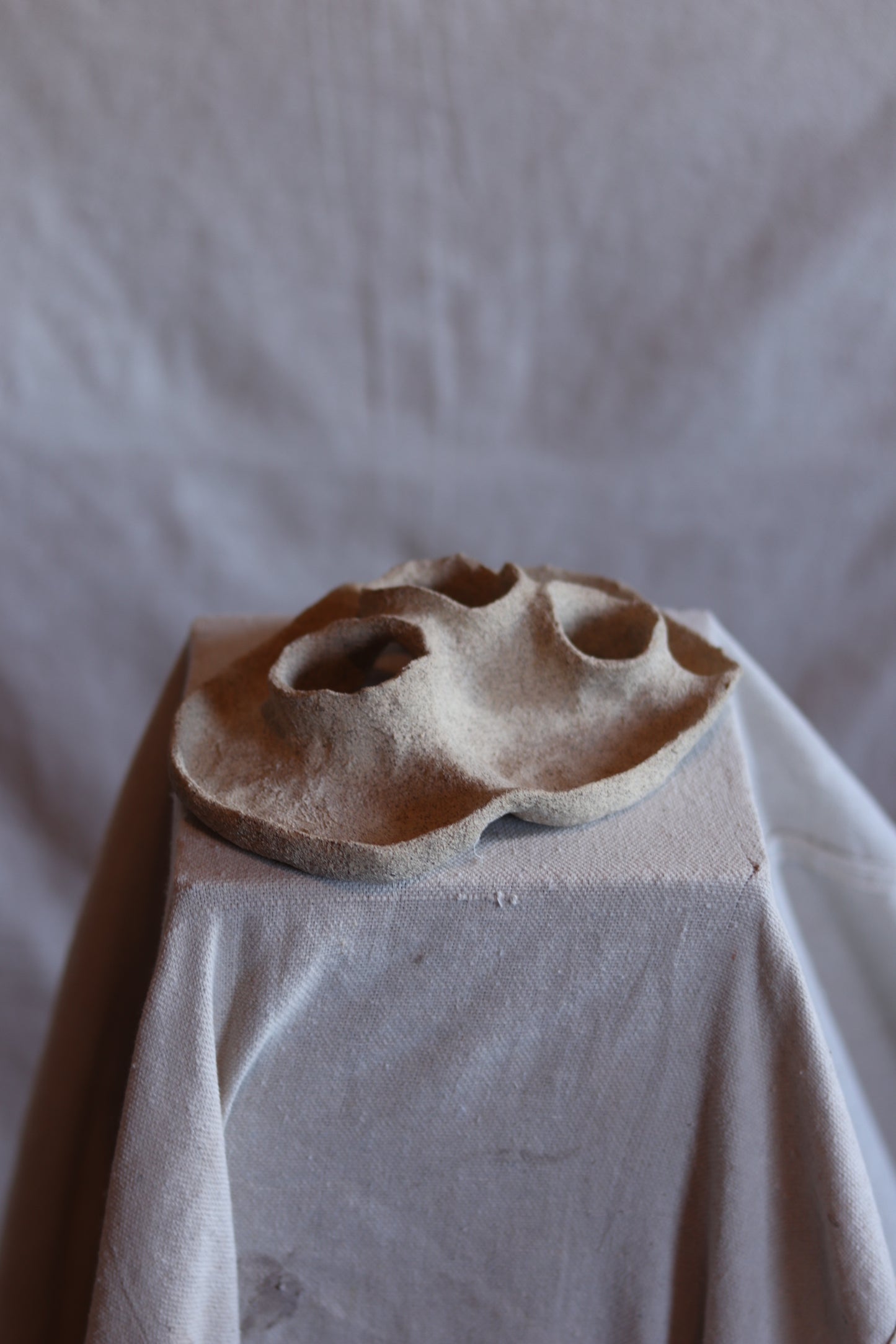 8" Gathered Earth Sculptural Dish