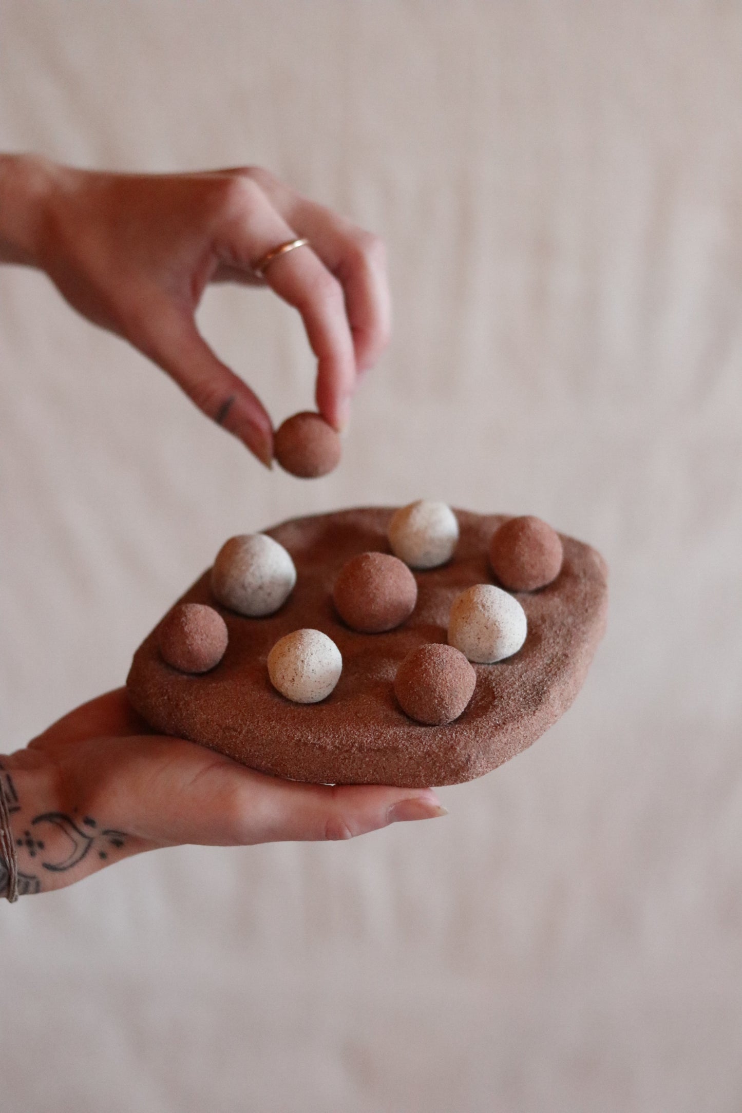 5" Gathered Earth tictactoe