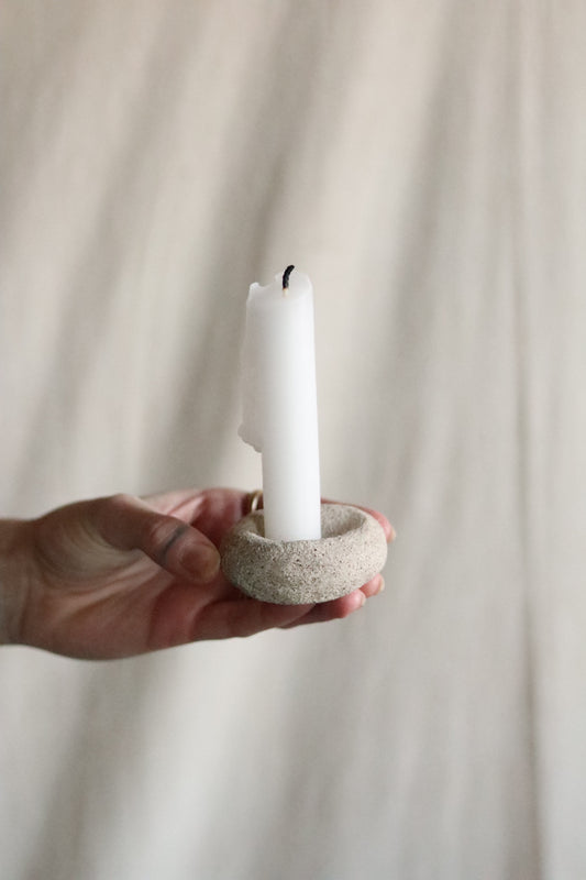 Gathered Earth Sculptural Candle Holder