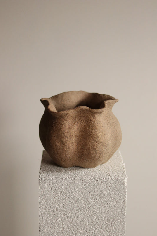 5.5" Gathered Earth Sculptural Vessel