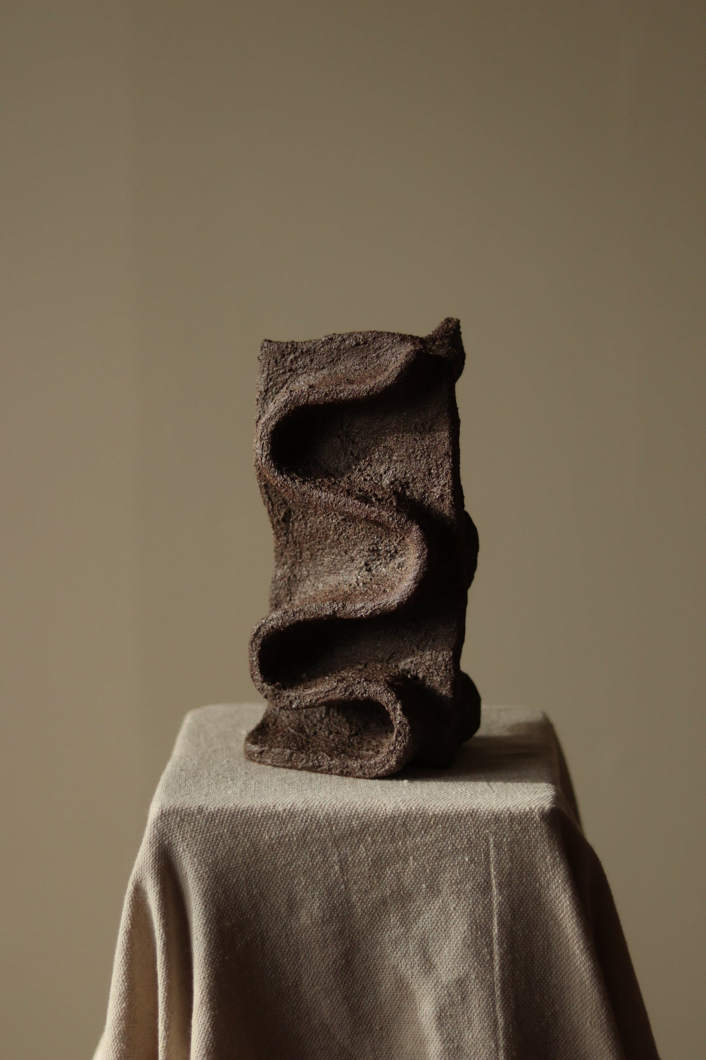 8" Gathered Earth Serpent Sculpture